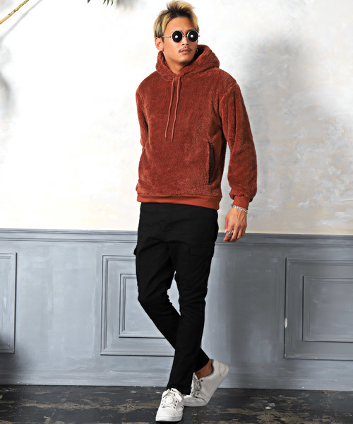 LUXSTYLE(ラグスタイル)の「サルエルカーゴパンツ(カーゴパンツ・メンズ・ブラック/ベージュ/カーキ/インディゴブルー/ブルー・S/M/L/XL)」の8枚目の写真