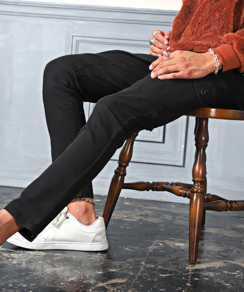 LUXSTYLE(ラグスタイル)の「サルエルカーゴパンツ(カーゴパンツ・メンズ・ブラック/ベージュ/カーキ/インディゴブルー/ブルー・S/M/L/XL)」の18枚目の写真