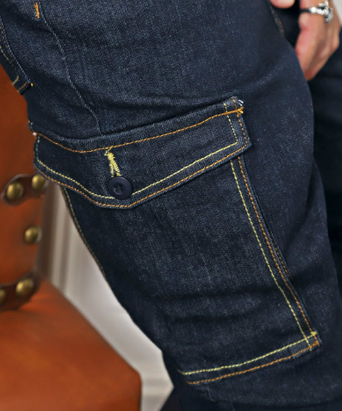 LUXSTYLE(ラグスタイル)の「サルエルカーゴパンツ(カーゴパンツ・メンズ・ブラック/ベージュ/カーキ/インディゴブルー/ブルー・S/M/L/XL)」の19枚目の写真