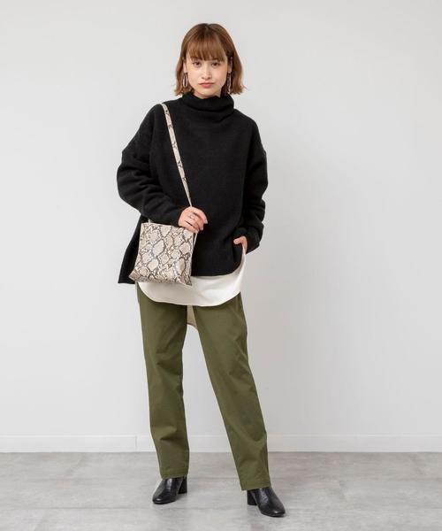 coen（コーエン）の「シンプルスクエアショルダーバッグ（ショルダーバッグ・レディース・グレー/パイソン/ブラック/ブラウン・FREE）」の5枚目の写真