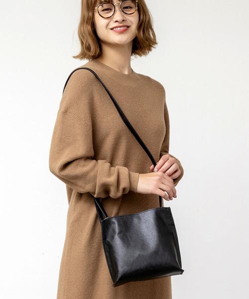 coen（コーエン）の「シンプルスクエアショルダーバッグ（ショルダーバッグ・レディース・グレー/パイソン/ブラック/ブラウン・FREE）」の12枚目の写真