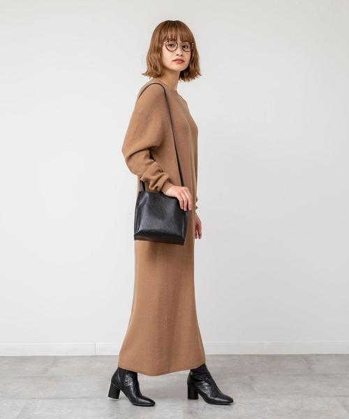 coen（コーエン）の「シンプルスクエアショルダーバッグ（ショルダーバッグ・レディース・グレー/パイソン/ブラック/ブラウン・FREE）」の10枚目の写真