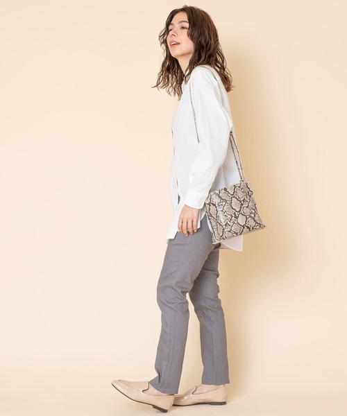 coen（コーエン）の「シンプルスクエアショルダーバッグ（ショルダーバッグ・レディース・グレー/パイソン/ブラック/ブラウン・FREE）」の17枚目の写真