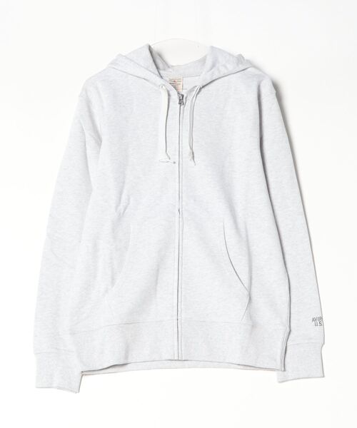 AVIREX（アヴィレックス）の「デイリー ジップパーカー/ DAILY ZIP PARKA（パーカー・レディース・オフホワイト/ライトグレー/カーキ/ブラック/ライトブルーグレー/ネイビー・LARGE/MEDIUM/X-LARGE/XX-LARGE）」の3枚目の写真