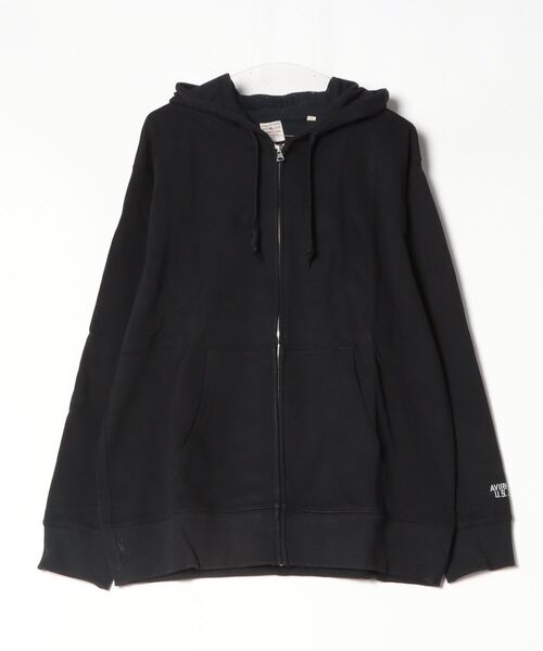 AVIREX（アヴィレックス）の「デイリー ジップパーカー/ DAILY ZIP PARKA（パーカー・レディース・オフホワイト/ライトグレー/カーキ/ブラック/ライトブルーグレー/ネイビー・LARGE/MEDIUM/X-LARGE/XX-LARGE）」の2枚目の写真