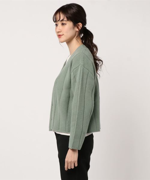 SLOBE IENA（スローブイエナ）の「ワイドリブショートカーディガン  