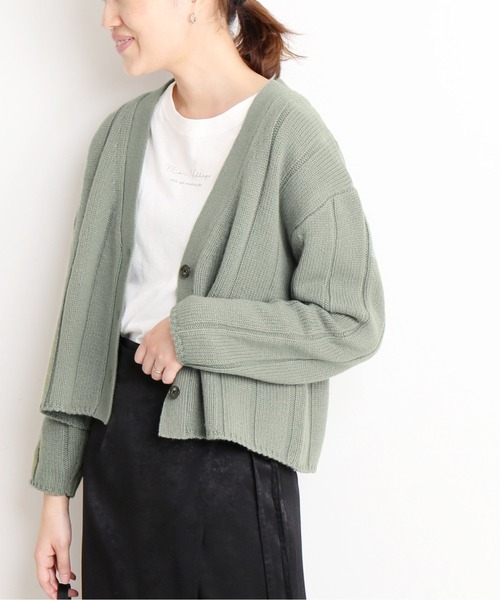 SLOBE IENA（スローブイエナ）の「ワイドリブショートカーディガン  