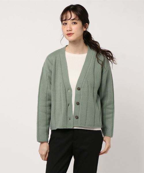 SLOBE IENA（スローブイエナ）の「ワイドリブショートカーディガン  