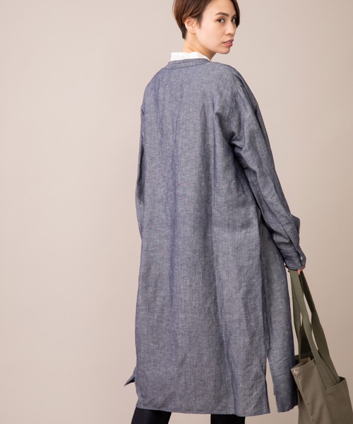 Munich(ミューニック)の「ヴィスコースリネンポプリン シャツワンピース(ワンピース・レディース・ホワイト/ネイビー/ナチュラル/オレンジ・FREE)」の22枚目の写真