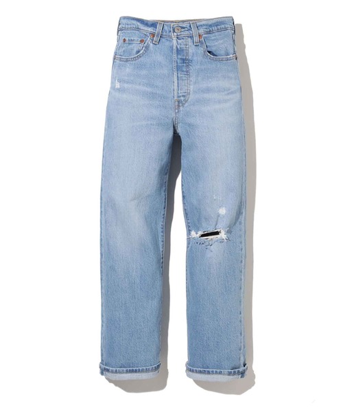 Levi's(リーバイス)の「RIBCAGE ストレート アンクル TANGO FADE(デニムパンツ・レディース・ライトインディゴブルー・24inch/27inch/28inch/25inch/23inch/26inch)」の1枚目の写真