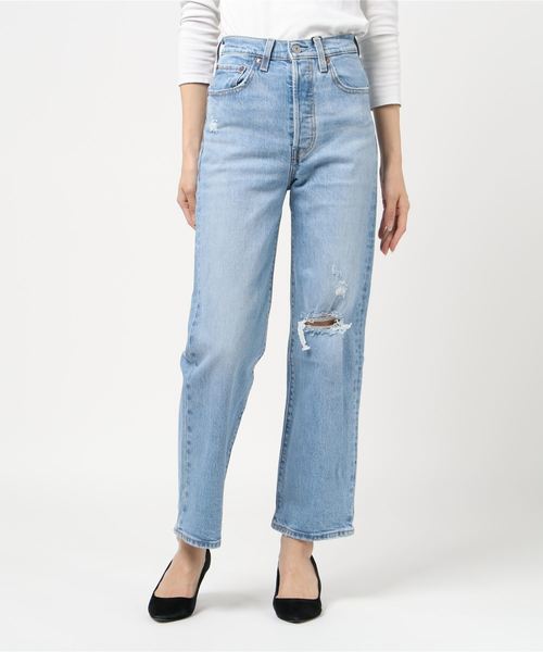 Levi's(リーバイス)の「RIBCAGE ストレート アンクル TANGO FADE(デニムパンツ・レディース・ライトインディゴブルー・24inch/27inch/28inch/25inch/23inch/26inch)」の4枚目の写真