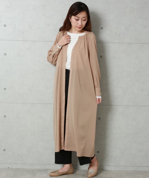 libelle more（リベル モア）の「シアーバックプリーツガウンワンピース（ワンピース・レディース・ベージュ/モカ/ブラック・FREE）」の7枚目の写真