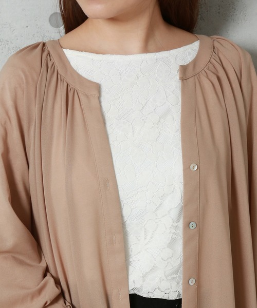 libelle more（リベル モア）の「シアーバックプリーツガウンワンピース（ワンピース・レディース・ベージュ/モカ/ブラック・FREE）」の18枚目の写真