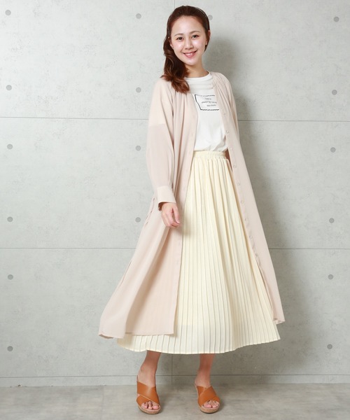 libelle more（リベル モア）の「シアーバックプリーツガウンワンピース（ワンピース・レディース・ベージュ/モカ/ブラック・FREE）」の16枚目の写真