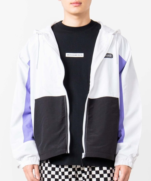 WEGO(ウィゴー)の「WEGO/ナイロンフーデッドブルゾン(ナイロンジャケット・メンズ・ホワイト/ブラック/ネイビー・MEDIUM/LARGE)」の16枚目の写真