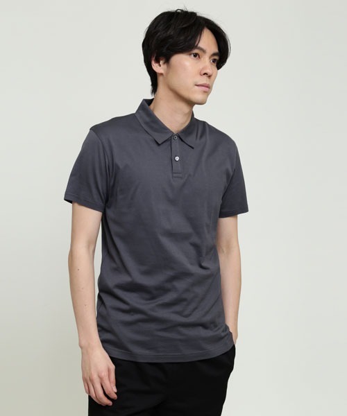 SUNSPEL（サンスペル）の「SUNSPEL / MEN’S?Q82 PLAIN（ポロシャツ・メンズ・チャコール/ブルー・LARGE/SMALL/MEDIUM）」の3枚目の写真