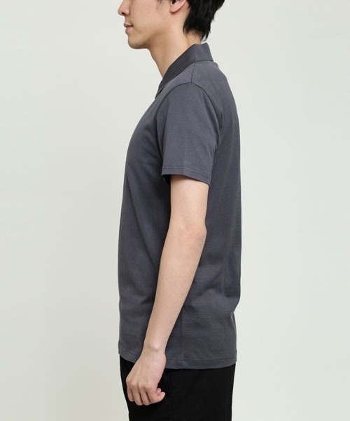 SUNSPEL（サンスペル）の「SUNSPEL / MEN’S?Q82 PLAIN（ポロシャツ・メンズ・チャコール/ブルー・LARGE/SMALL/MEDIUM）」の6枚目の写真