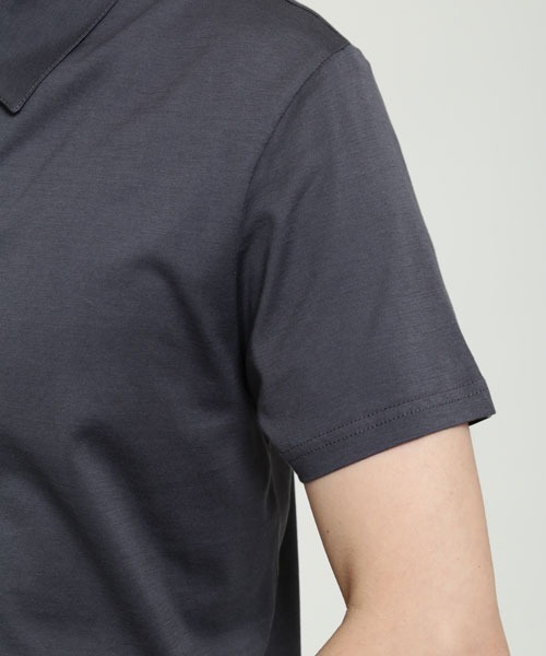 SUNSPEL（サンスペル）の「SUNSPEL / MEN’S?Q82 PLAIN（ポロシャツ・メンズ・チャコール/ブルー・LARGE/SMALL/MEDIUM）」の8枚目の写真