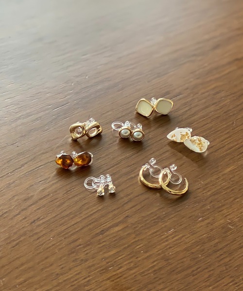 LOWRYS FARM（ローリーズファーム）の「７ＳＥＴジュシノンホールイヤリング　885976（イヤリング・レディース・その他1/その他2/その他3/キャメル/グレー系その他/ベージュ・FREE）」の2枚目の写真