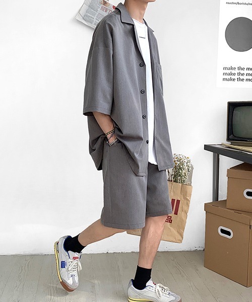 【セール】【neos -addictive design-】ルーズシルエット テーラード ハーフ スラックス ジャケット パンツ セットアップ（セットアップ）｜neos（ネオス）