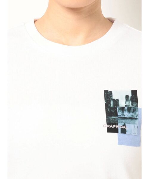EMODA(エモダ)の「グラフィックレイヤーミニマルTシャツ(Tシャツ/カットソー・レディース・ホワイト/ブラック/パープル・FREE)」の12枚目の写真