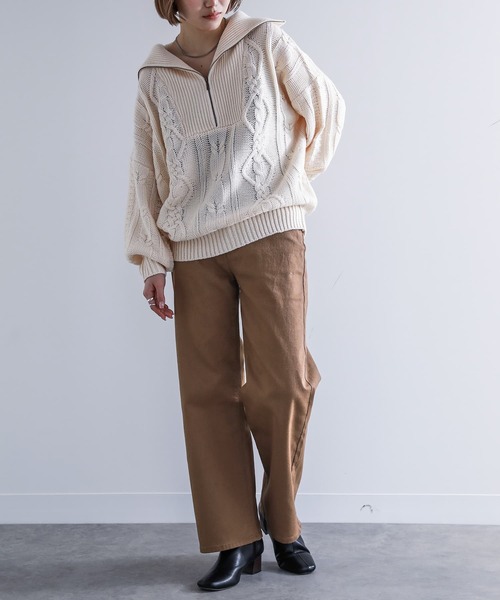 n'OrLABEL（ノアールレーベル）の「『ストレートワイドパンツ』（その他パンツ・レディース・ブラック/ブラウン/インディゴブルー/ブルー系その他/チャコール・LL/3L/S/M/L）」の6枚目の写真