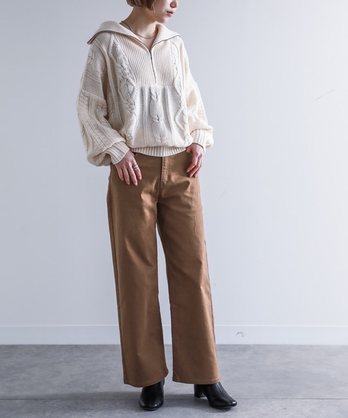 n'OrLABEL（ノアールレーベル）の「『ストレートワイドパンツ』（その他パンツ・レディース・ブラック/ブラウン/インディゴブルー/ブルー系その他/チャコール・LL/3L/S/M/L）」の10枚目の写真