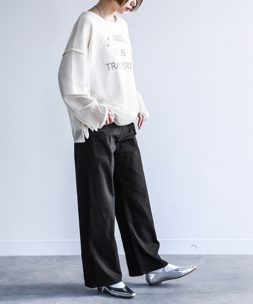 n'OrLABEL（ノアールレーベル）の「『ストレートワイドパンツ』（その他パンツ・レディース・ブラック/ブラウン/インディゴブルー/ブルー系その他/チャコール・LL/3L/S/M/L）」の14枚目の写真