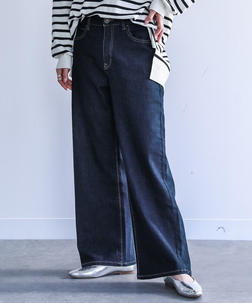 n'OrLABEL（ノアールレーベル）の「『ストレートワイドパンツ』（その他パンツ・レディース・ブラック/ブラウン/インディゴブルー/ブルー系その他/チャコール・LL/3L/S/M/L）」の18枚目の写真