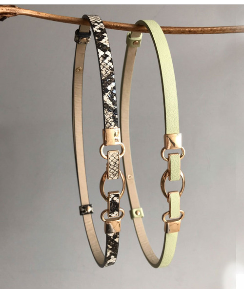 VIS（ビス）の「10mm幅スリーオーバルスライドベルト（ベルト・レディース・ブラック/ダークブラウン/ベージュ/オリーブ/その他・FREE）」の22枚目の写真