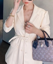 EIMY ISTOIRE | エコレザーパフスリーブジャケット(テーラードジャケット)