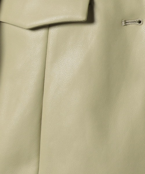 EIMY ISTOIRE（エイミーイストワール）の「エコレザーパフスリーブジャケット（テーラードジャケット・レディース・ホワイト/ブラック/グリーン系その他2・SMALL/MEDIUM）」の17枚目の写真