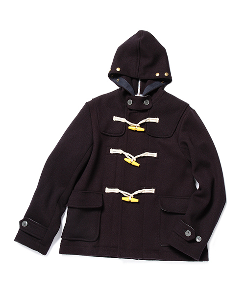 BEAMS BOY(ビームスボーイ)の「BEAMS BOY / ヘリンボーン ウールダッフル(ダッフルコート・レディース・ネイビー/レッド/チャコールグレー・ONE SIZE)」の3枚目の写真