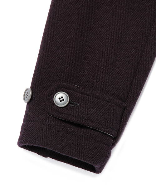 BEAMS BOY(ビームスボーイ)の「BEAMS BOY / ヘリンボーン ウールダッフル(ダッフルコート・レディース・ネイビー/レッド/チャコールグレー・ONE SIZE)」の5枚目の写真