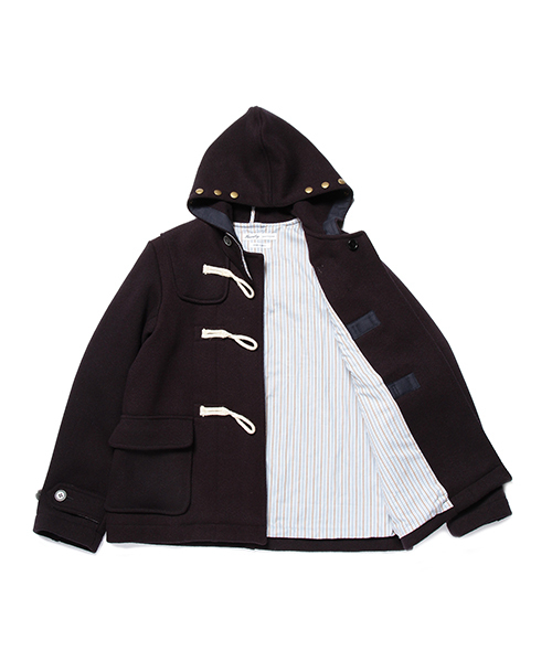 BEAMS BOY(ビームスボーイ)の「BEAMS BOY / ヘリンボーン ウールダッフル(ダッフルコート・レディース・ネイビー/レッド/チャコールグレー・ONE SIZE)」の8枚目の写真