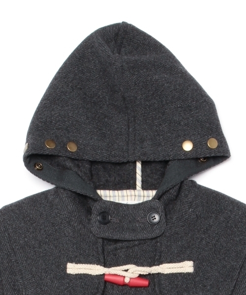 BEAMS BOY(ビームスボーイ)の「BEAMS BOY / ヘリンボーン ウールダッフル(ダッフルコート・レディース・ネイビー/レッド/チャコールグレー・ONE SIZE)」の18枚目の写真