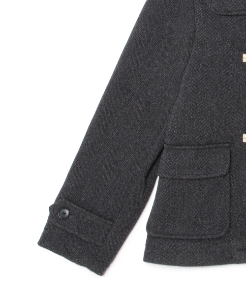 BEAMS BOY(ビームスボーイ)の「BEAMS BOY / ヘリンボーン ウールダッフル(ダッフルコート・レディース・ネイビー/レッド/チャコールグレー・ONE SIZE)」の19枚目の写真