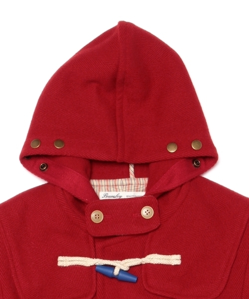 BEAMS BOY(ビームスボーイ)の「BEAMS BOY / ヘリンボーン ウールダッフル(ダッフルコート・レディース・ネイビー/レッド/チャコールグレー・ONE SIZE)」の22枚目の写真