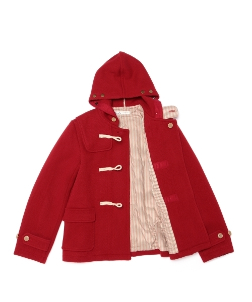 BEAMS BOY(ビームスボーイ)の「BEAMS BOY / ヘリンボーン ウールダッフル(ダッフルコート・レディース・ネイビー/レッド/チャコールグレー・ONE SIZE)」の12枚目の写真