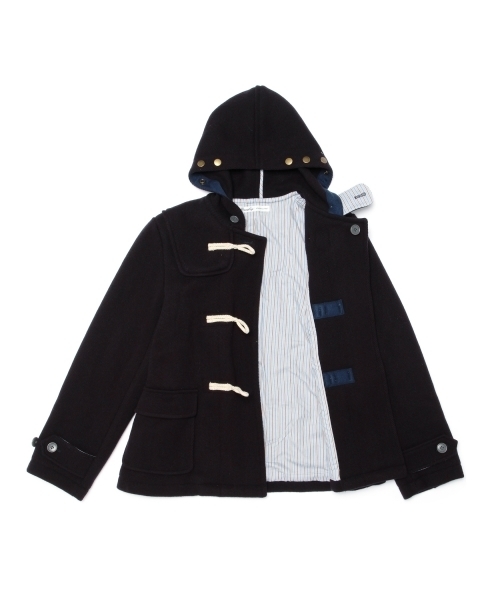BEAMS BOY(ビームスボーイ)の「BEAMS BOY / ヘリンボーン ウールダッフル(ダッフルコート・レディース・ネイビー/レッド/チャコールグレー・ONE SIZE)」の16枚目の写真