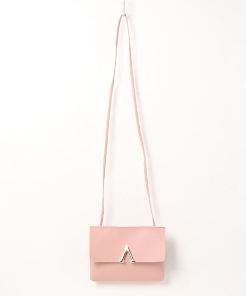 STYLEBLOCK(スタイルブロック)の「VカットデザインPUレザーショルダーバッグ(ショルダーバッグ・レディース・ピンク/グレー/ブルー/レッド/ブラウン/ブラック/カーキ・FREE)」の11枚目の写真