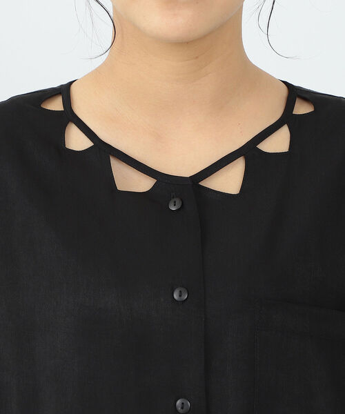 「CAROLINA GLASER」 長袖ブラウス ONE SIZE ブラック レディース CAROLINA GLASER 「CAROLINA GLASER」 長袖ブラウス ONE SIZE