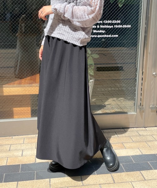 StyleSea（スタイルシー）の「Aラインフレアスカート（スカート・レディース・ブラック/カーキ/アイボリー/ライトベージュ/アイボリー系/カーキ系/ブラック系・FREE/MEDIUM）」の4枚目の写真