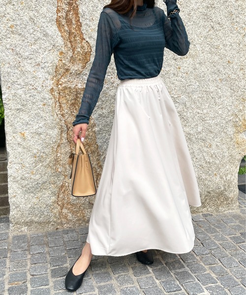 StyleSea（スタイルシー）の「Aラインフレアスカート（スカート・レディース・ブラック/カーキ/アイボリー/ライトベージュ/アイボリー系/カーキ系/ブラック系・FREE/MEDIUM）」の8枚目の写真