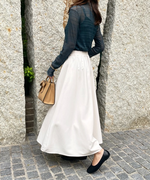 StyleSea（スタイルシー）の「Aラインフレアスカート（スカート・レディース・ブラック/カーキ/アイボリー/ライトベージュ/アイボリー系/カーキ系/ブラック系・FREE/MEDIUM）」の10枚目の写真