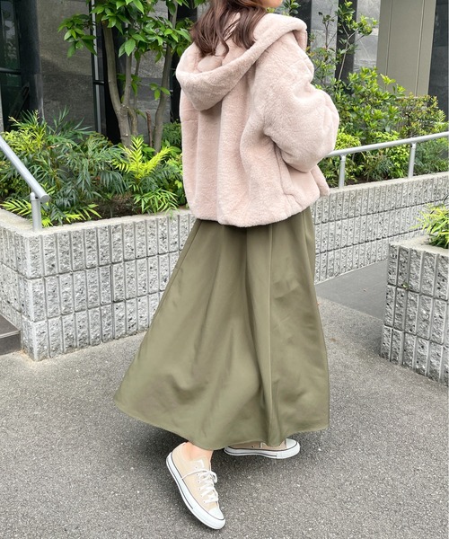 StyleSea（スタイルシー）の「Aラインフレアスカート（スカート・レディース・ブラック/カーキ/アイボリー/ライトベージュ/アイボリー系/カーキ系/ブラック系・FREE/MEDIUM）」の18枚目の写真