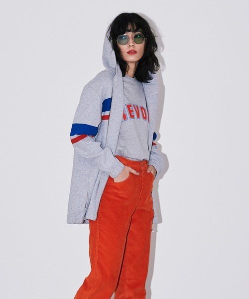 Bonjour Girl（ボンジュールガール）の「【Bonjour Girl/ボンジュールガール】BGラインジップアップパーカー（パーカー・レディース・グレー/ホワイト/ネイビー・FREE）」の6枚目の写真