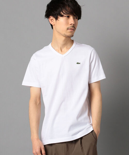 LACOSTE/ラコステ】Vネック スリムTシャツ (TH632EM)（Tシャツ