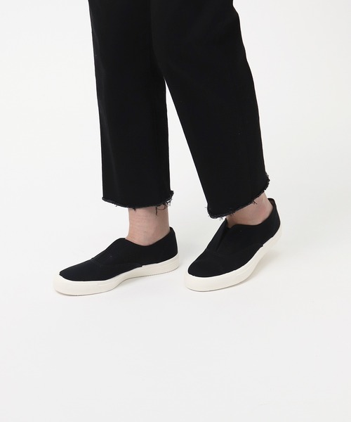 MoonStar（ムーンスター）の「MOONSTAR / ムーンスター   MNT KACKS キャンバススリッポン（スニーカー・レディース・ホワイト/ブラック/パープル・23/24/25/22）」の11枚目の写真