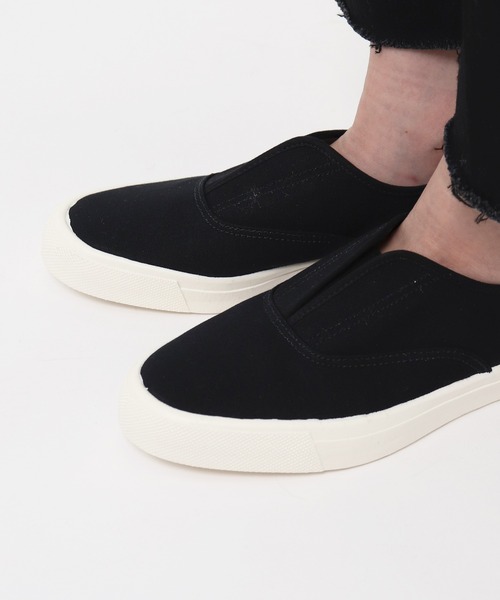 MoonStar（ムーンスター）の「MOONSTAR / ムーンスター   MNT KACKS キャンバススリッポン（スニーカー・レディース・ホワイト/ブラック/パープル・23/24/25/22）」の14枚目の写真